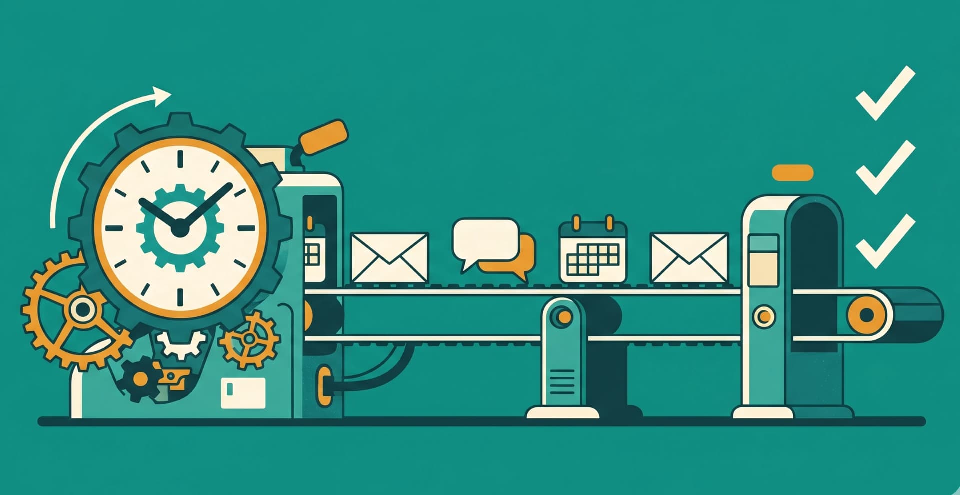 AI Automation conveyor belt illustration