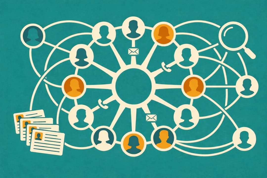 Smart CRM — mid-century editorial illustration