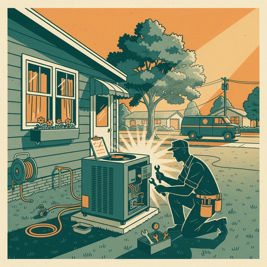 HVAC & Home Services call illustration